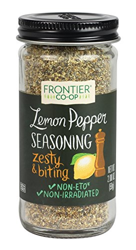 Frontier Seasoning Blends, Salt-Free Lemon Pepper, 2.08-Ounce Bottle #TOP8