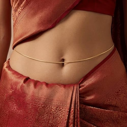 Image of VAMA FASHIONS Golden Snake Waist Belt Hip belly Body Chain karddhani Kamar bandh Saree Vaddanam Kamarband for women