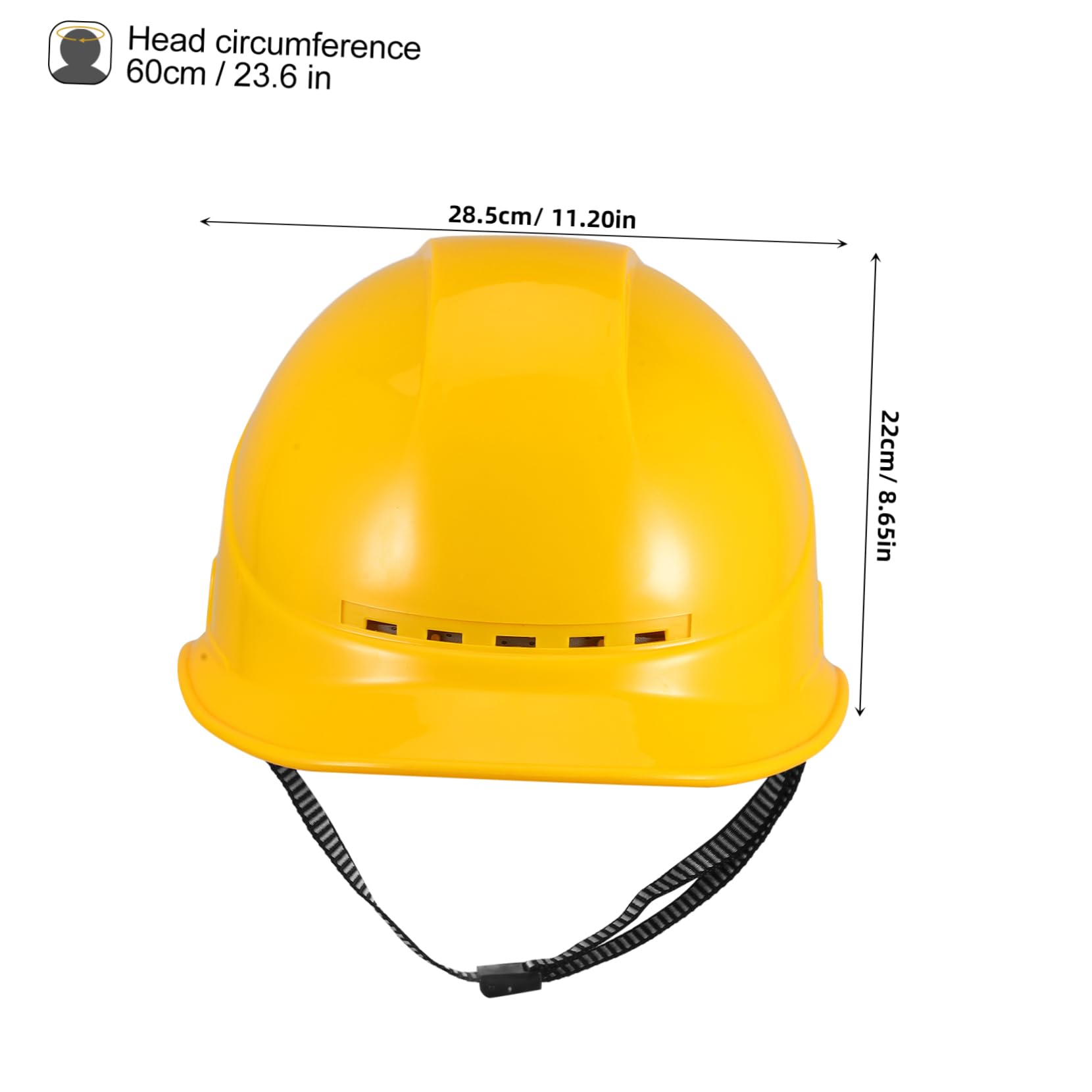 HOMSFOU Casco Visera Seguridad Tapa Sombrero Duro Obrero Respiradero Enfriamiento Equipado Protector Reflexivo Hombres Ventilado Trabajar Protección Accesorios De Construccion Abs Yellow