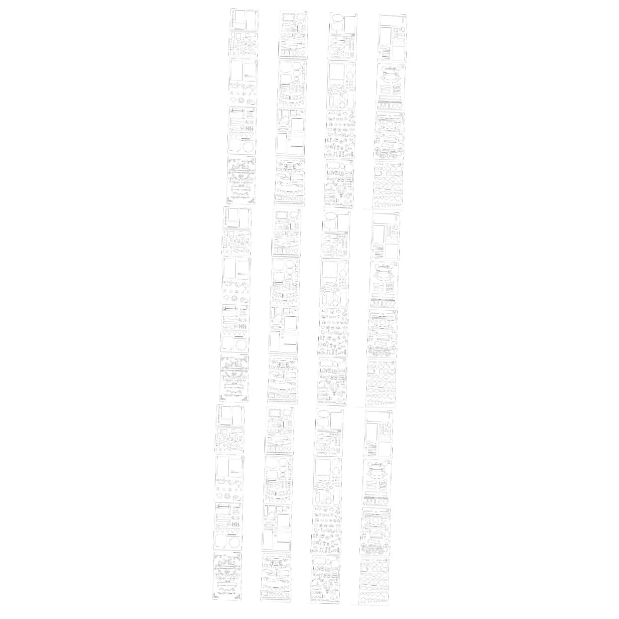 Operitacx 48pezzi Stencil Per Disegno Modelli Vuoti Per e Scrapbooking Accessori Creativi Per Diari e Album Fotografici