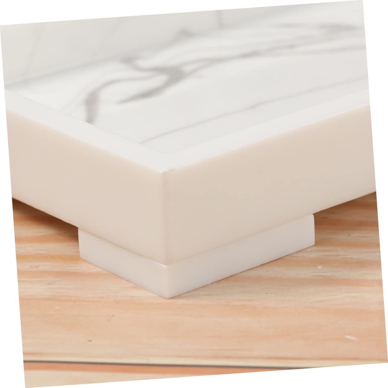 CHILDWEET Bandeja De Mármol para Baño Bandeja De Almacenamiento para Tanque De Inodoro para Hogar y Hotel Contenedor para Cepillos De Dientes