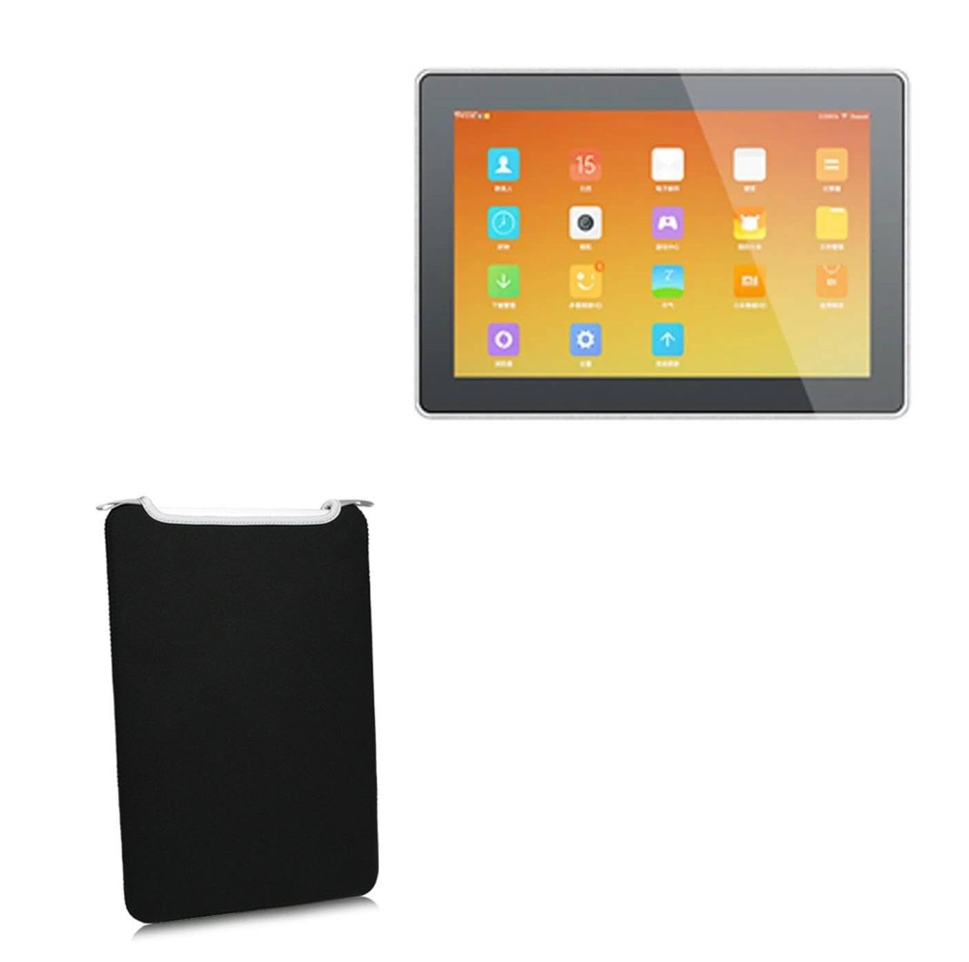 BoxWave Case Compatible with Geekland GK-TVR101-V13 (10 in) - SlipSuit, Soft Slim Neoprene Pouch Protective Case Cover - Jet Black