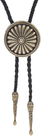 Coolla Cravatta In Cordino Di Cuoio Da Cowboy - Collana Girocollo Vintage Con Ciondolo, Unisex, Nero, Acciaio Inossidabile - Foto 6