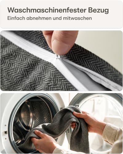 Praknu Zugluftstopper für Türen & Fenster 90 cm Grau – Türdichtung unten – Ansicht 3