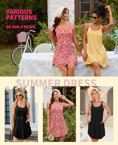Image of V FOR CITY Womens Summer Dresses with Built in Bra Sundress