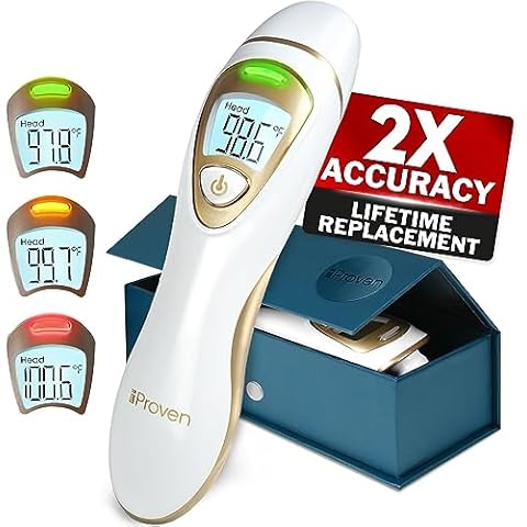 iProvèn Pro Series | Non-Touch Forehead Thermometer with Ear Function | FSA HSA Eligible | Superior Accuracy for Adults, Kids, Babies | Premium Digital Thermometer for Adults and All Ages Cover