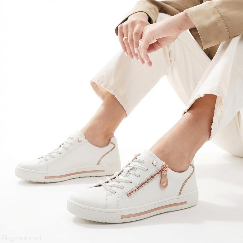 Jana Sneaker da Donna Basse con Cerniera Vegan