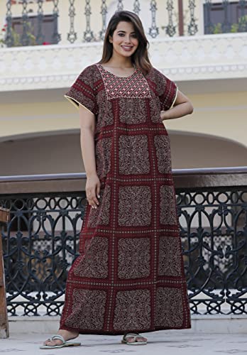 G4Girl Cotton Embroidery Nighty for Womens/Girls (Z7) - Image 4