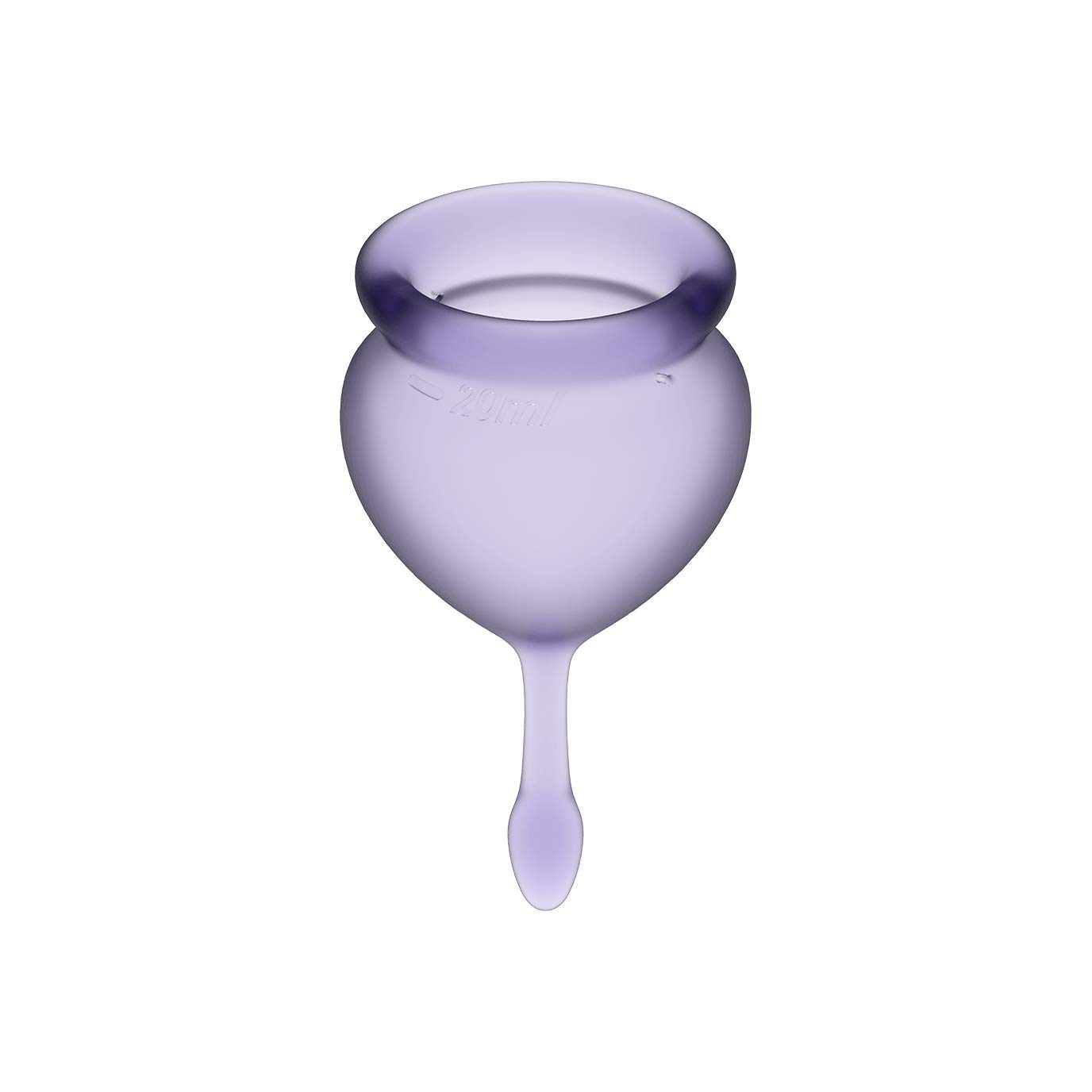 Satisfyer Feel Good Menstrual Cup - Reusable Period Cup with Removal Stem - Soft, Flexible Body-Safe Silicone, Easy Insertion & Removal - Includes 2 Cup Sizes for All Flows (Purple)