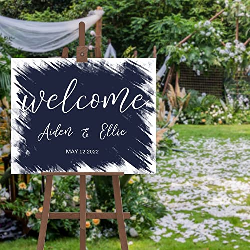 Panneau de mariage minimaliste modifiable 40,6 x 50,8 cm pour décoration de cérémonie
