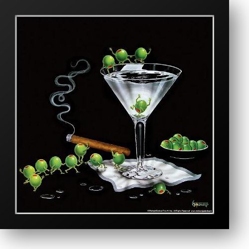 Martini Limbo 16x16 Framed Art Print by Godard, Michael
