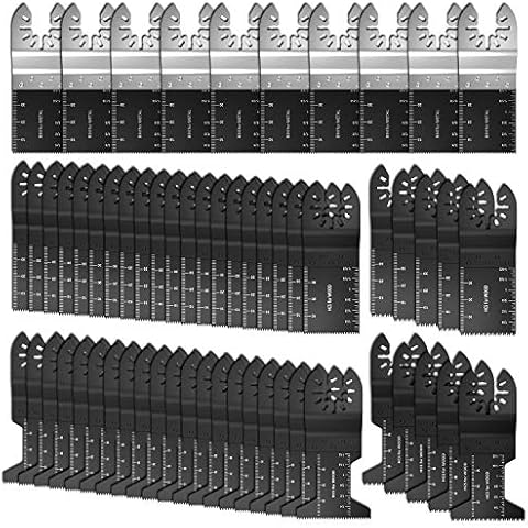 60pcs Oscillating Saw Blades Wood Metal Cutting Universal Quick Release Multitool Accessories for Bosch Craftsman DeWalt Dremel Fein Ridgid Tch Cover
