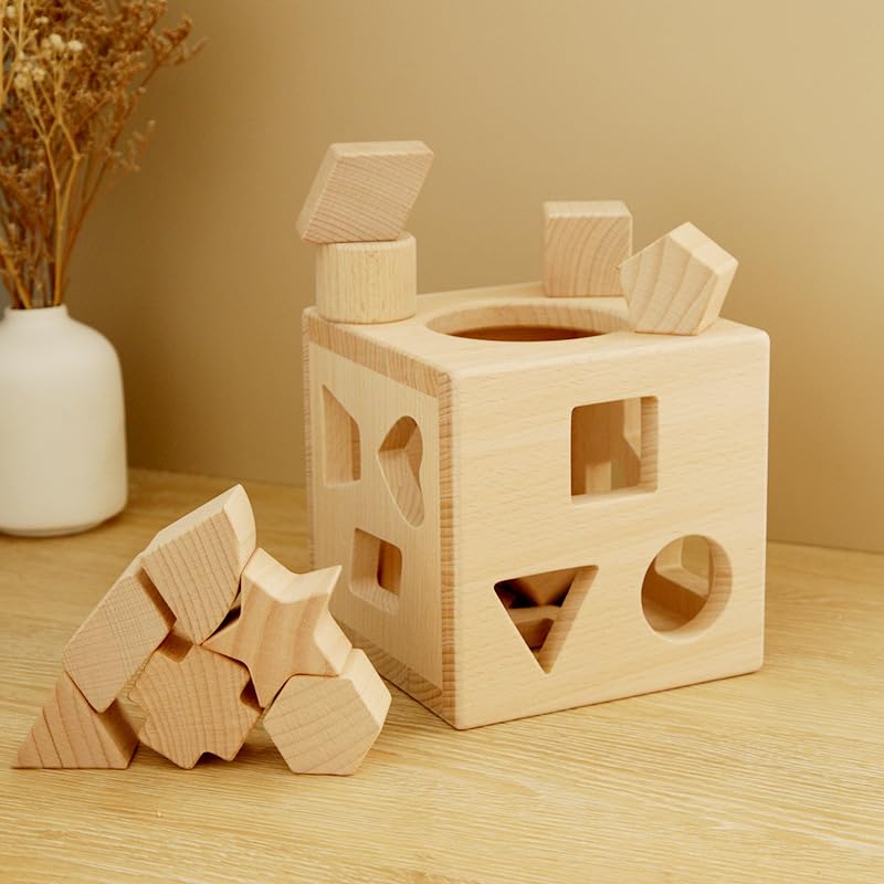 Amazon | Shinse 型はめ パズルボックス はめ込み 形合わせ 木の
