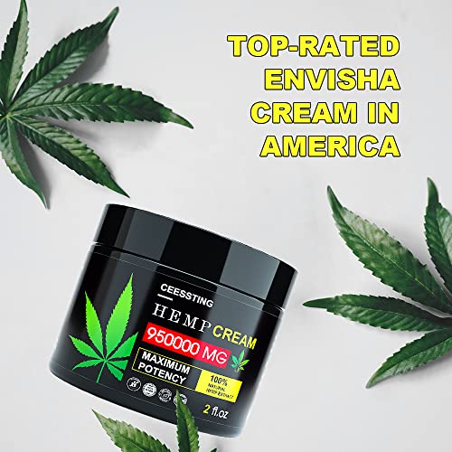 Envisha 2 Pack Hemp Cream By Ceessting - For Men And Women - Hydrating And Moisturizing For Skin - 4 Oz #TOP6