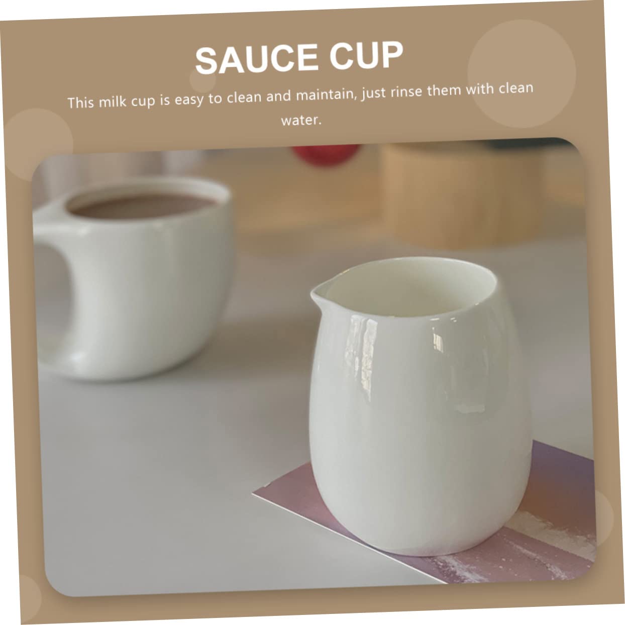 GRIRIW Ceramic Coffee Milk Jug Espresso Cups Sauce Cup Small Creamer Pitcher Coffee Syrup Espresso Jug Vintage Creamer Pitcher Creamer Jug Espresso Mugs Mini Coffee Pot Ceramics White