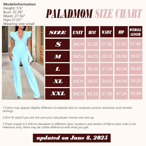Image of PaladMom Womens Elegant Plus Size Jumpsuits Sexy Back zipper Short Sleeve Mid Waist Wide Leg Straight Rompers