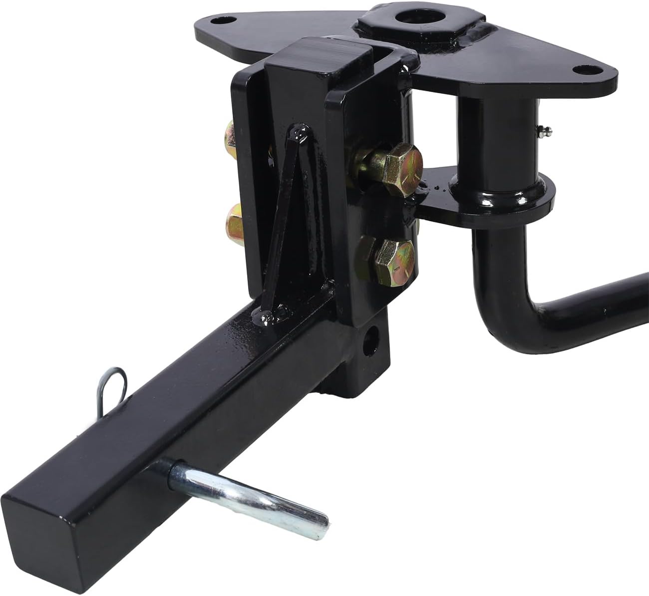 1,2000lb Weight Distribution Hitch with Height Adjustable Forged Shank, U-Bolts and Chain, Powder Coating