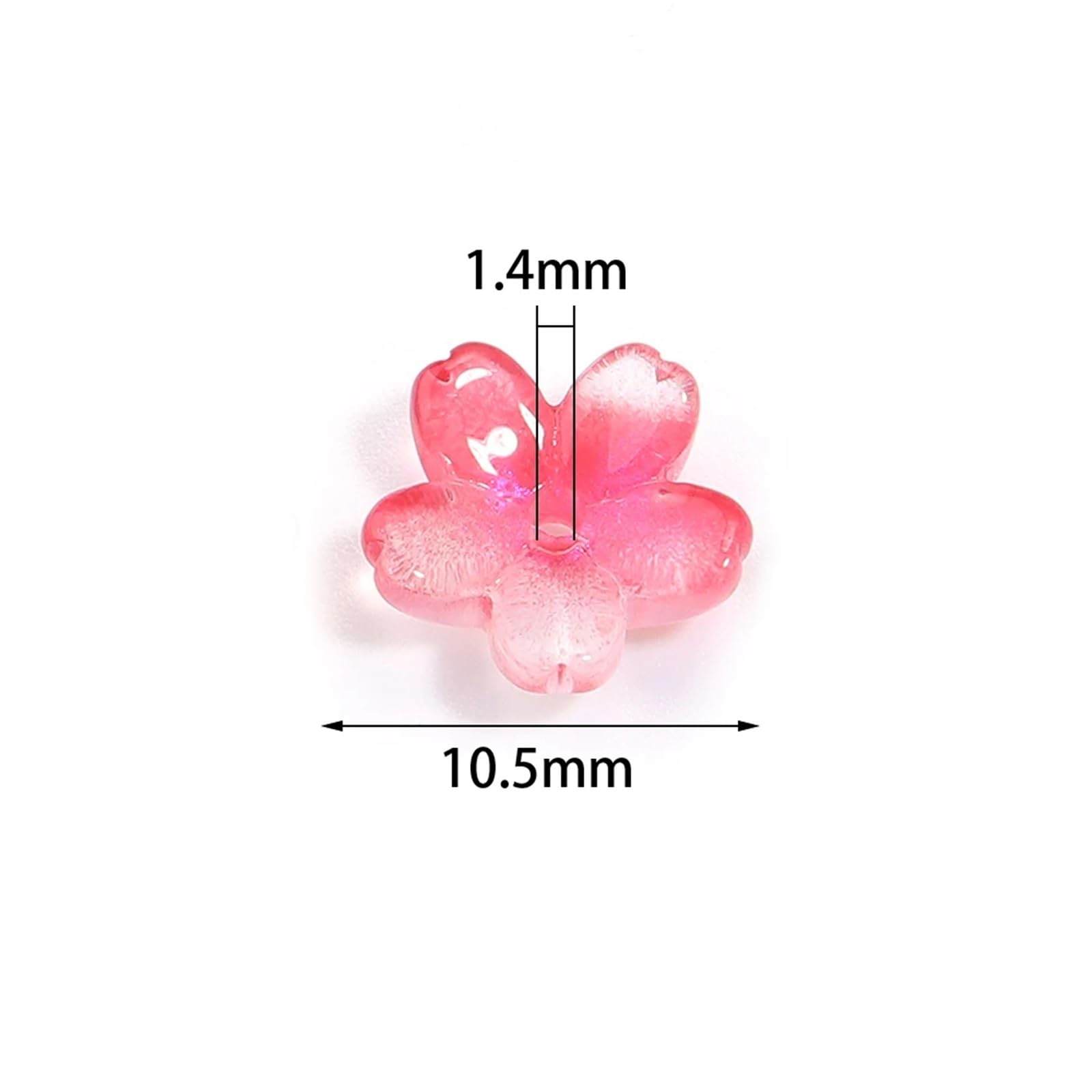 Espaciadores de cuentas acrílicas de flores, 500/1000 unidades, cuentas sueltas de cristal degradado de 10,5 mm para hacer joyas, pulseras, collares, aretes, accesorios (azul negro, 1000 unidades)