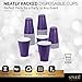 Amcrate Purple Colored Disposable Cups - 12-Ounce Strong & Sturdy Party Cups, 50 Pack for Wedding, Christmas, Halloween