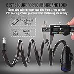 Key Bike Lock, Diyife 4ft Security Bike Cable Lock, 12mm Thick Steel Coiled Cable Lock, Weatherproof Heavy Duty Bicycle Lock Key with Mounting Bracket for Bike Motorcycle Scooter Skateboard