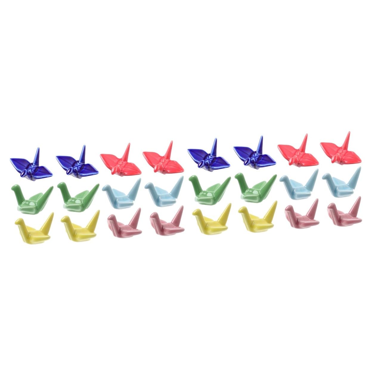 DOITOOL 24 Piezas Soporte para Palillos Cerámico Japonés, 12 Unidades Color Mixto, Reposa Palillos Pequeño y Fácil de Limpiar para Utensilios de Cocina y Adorno de Escritorio