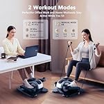 Under Desk Elliptical Machine,Electric Leg Exerciser for Seniors,12 Adjustable Speeds&12 Modes with Remote Control,Elastic Rope,Manual&Auto Mode for Home Office - Image 3
