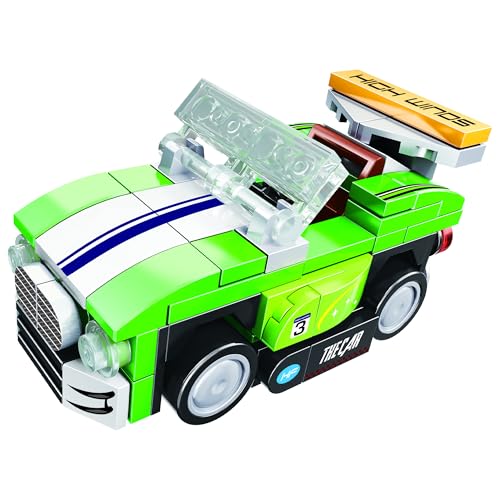 Image of STEM F1 Racing Car Building Blocks Set (99 Pcs) | DIY Formula Car Toy for Kids 6+ Years (Boys & Girls) | Pull Back Racing Toy | Creativity & Engineering Skills Development | Green Color