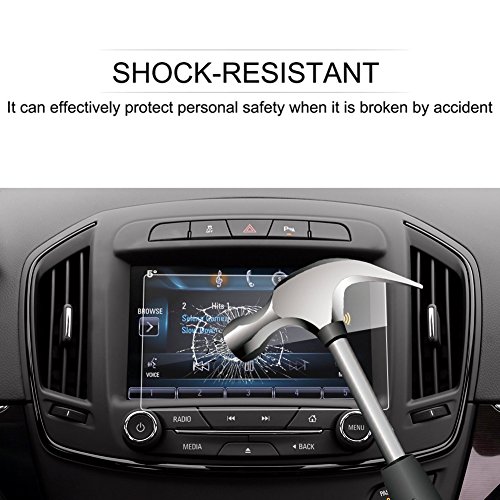LFOTPP Car Navigation Screen Protector for 2014-2016 Lacrosse Buick Regal 8 Inch, Tempered Glass 9H Hardness Car Infotainment Stereo Display Center Touchscreen Protective Film - Thumbnail 6
