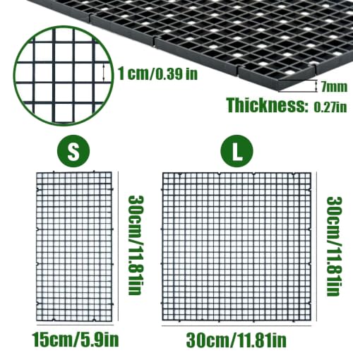 Image of LINLAN 12 Pieces 11.8x11.8in (30X30cm) Aquarium Grid Plastic, Fish Tank Divider, Egg Crate for DIY Filtration and Bottom Protection in Aquascaping