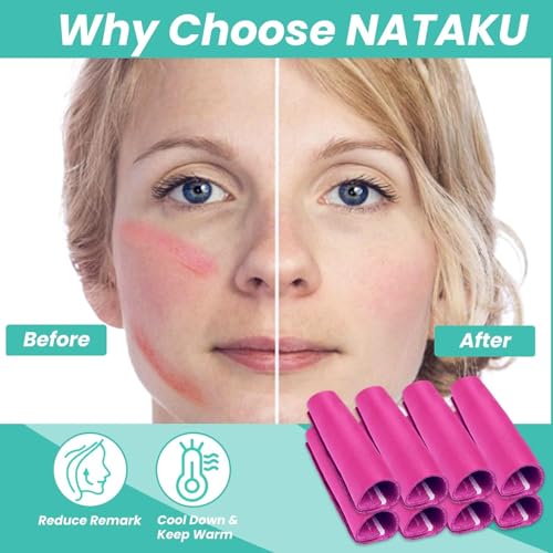 Image of NATAKU 8Pack Satin Strap Covers, Breathable Silk Strap Cushions for Mask Strap Headgear,Universal and Reusable Fleece Strap Comfort Pad, C Papa Accessories & Supplies for Reducing Red Mark(Rose +Pink)