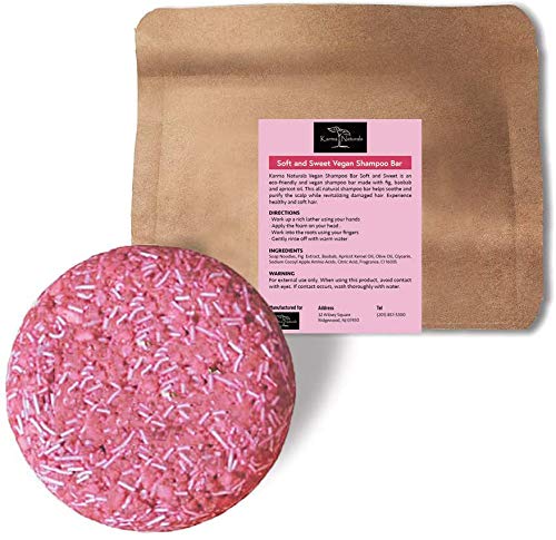 karma organicNaturals Soft and Sweet Vegan Shampoo Bar - Haircare Helps Ensure Nourished and Healthy Hair