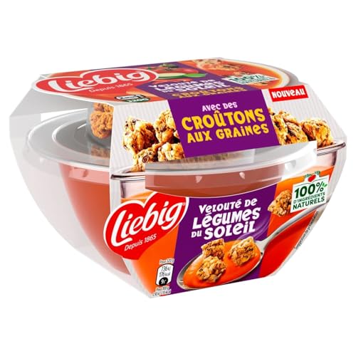 Soupe Velouté Légumes du Soleil Liebig avec Croûtons aux Graines - Lot de 4 pots de 320g