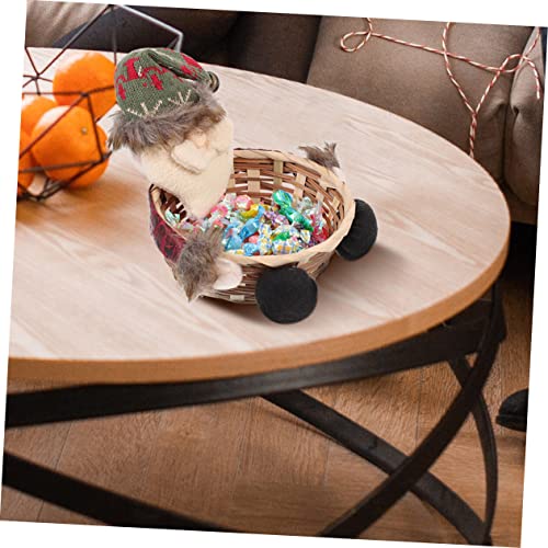 TOYANDONA 2 Pçs Bandejas De Cesta De Natal Decoração Decorativa Cestas De Tecido Porta-Presentes De