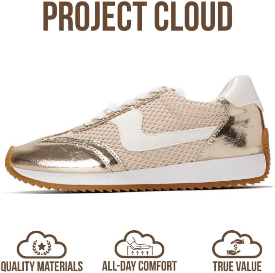 Project Cloud Fashion Sneakers for Women 2026 – Lightweight Lace-Up Shoes for Women with Memory Foam Insoles – Trendy Womens Shoes – Non-Slip, Comfortable Womens Sneakers (Madison) - Image 4