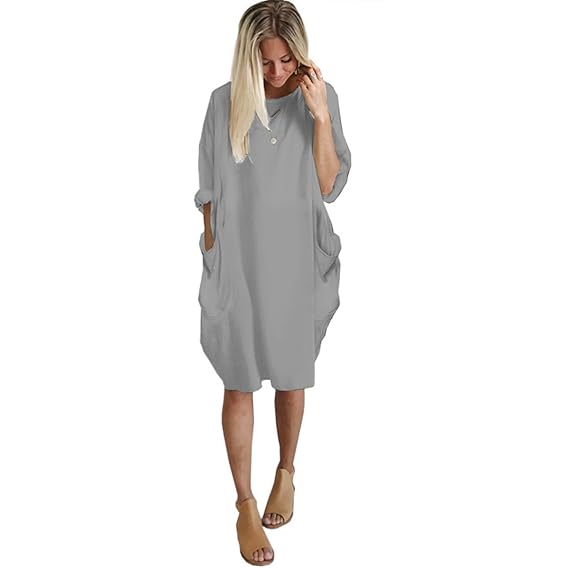Baggy t shirt dress with pockets Clearance