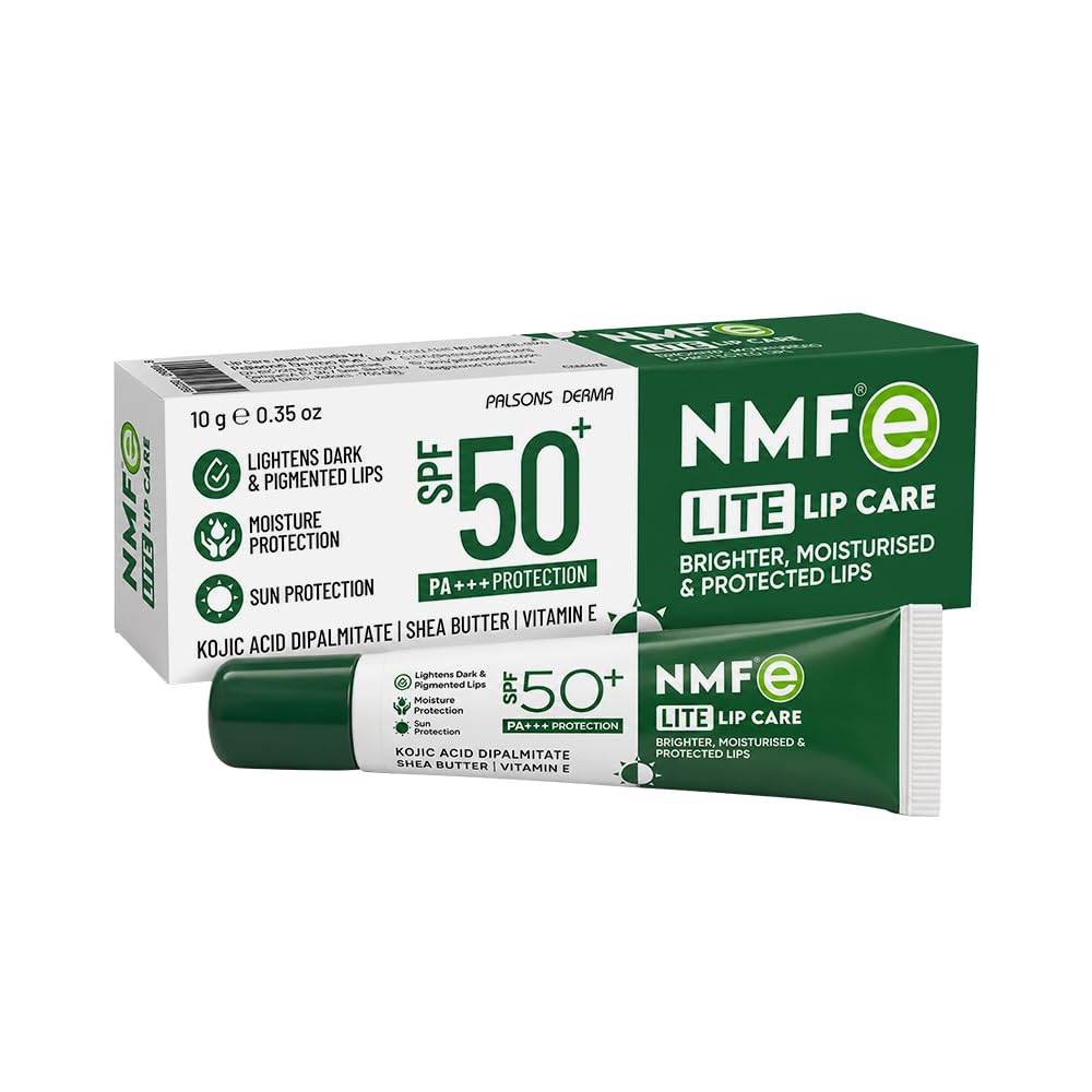 nmfe brite lip care spf 50 pa+++ | brightening & hydrating lip balm | reduces pigmentation, dryness & darkness | nourishing lip lightening treatment