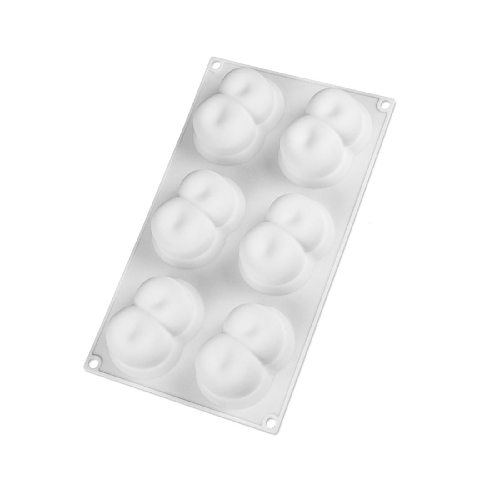 Buxuaaaa Silicone Fruit Mousses Mold with 6 Compartment Design Dessert Baking Mold for Demolding and Cleaning Fruit Shape Cake