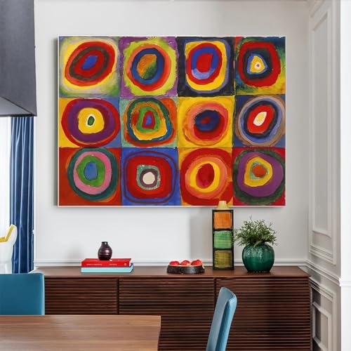 Œuvres d'art Kandinsky en toile imprimée avec cadre de qualité