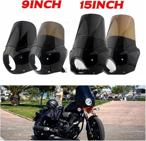 Phare de moto carénage 5-3/4 po pour Dyna 2006 et custom Retro Motorcycle noir