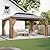 HOMPUS 12X16FT Hardtop Gazebo, Double Roof Gazebo with Galvanized Steel, Outdoor Metal Gazebos, Heavy Duty Canopy with Netting & Curtains, Patio Pavilion for Backyard, Garden, Deck, Drak Walnut