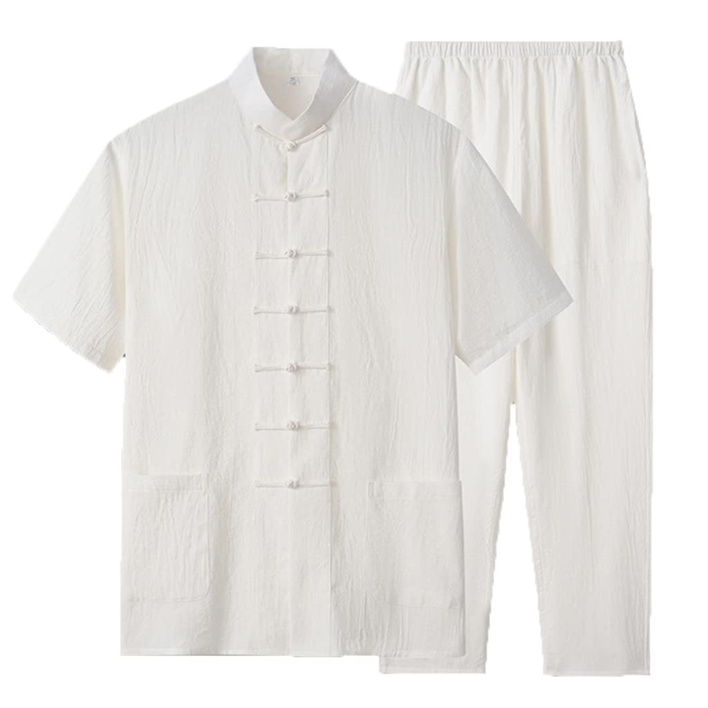 Coton Pure Tai Chi Vêtements à manches courtes style Tang Suit