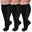 3 Pairs Plus Size Compression Socks for Women and Men Wide Calf 20-30mmhg Extra Large Knee High Support for Circulation