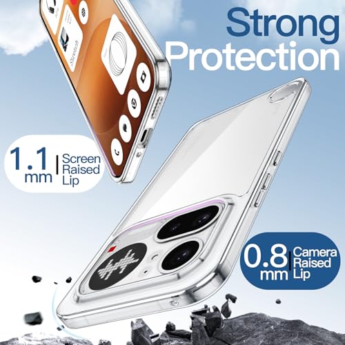 Image of JETech Cover Case for Nothing Phone 4a Pro, Clear Shockproof Bumper Cover, Anti-Scratch Hard Back, Non-Yellowing, Durable Transparent TPU for Drop Protection (Clear)