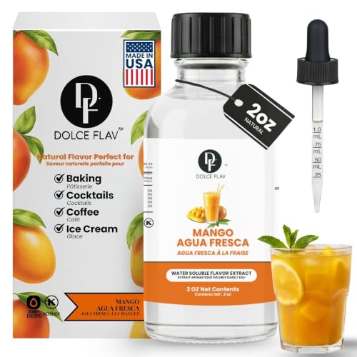 Image of Dolce Flav Mango Extract, Agua Fresca, for Drinks, 2oz