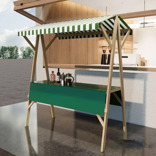 CHZDPP Carrito de Comida Callejero Carrito de Vendedor de Alimentos Hot Dog/Café/Pastel, Stand de concesión al Aire Libre para Fiestas/promes, Puestos de Mercado de Agricultores de fácil instalación