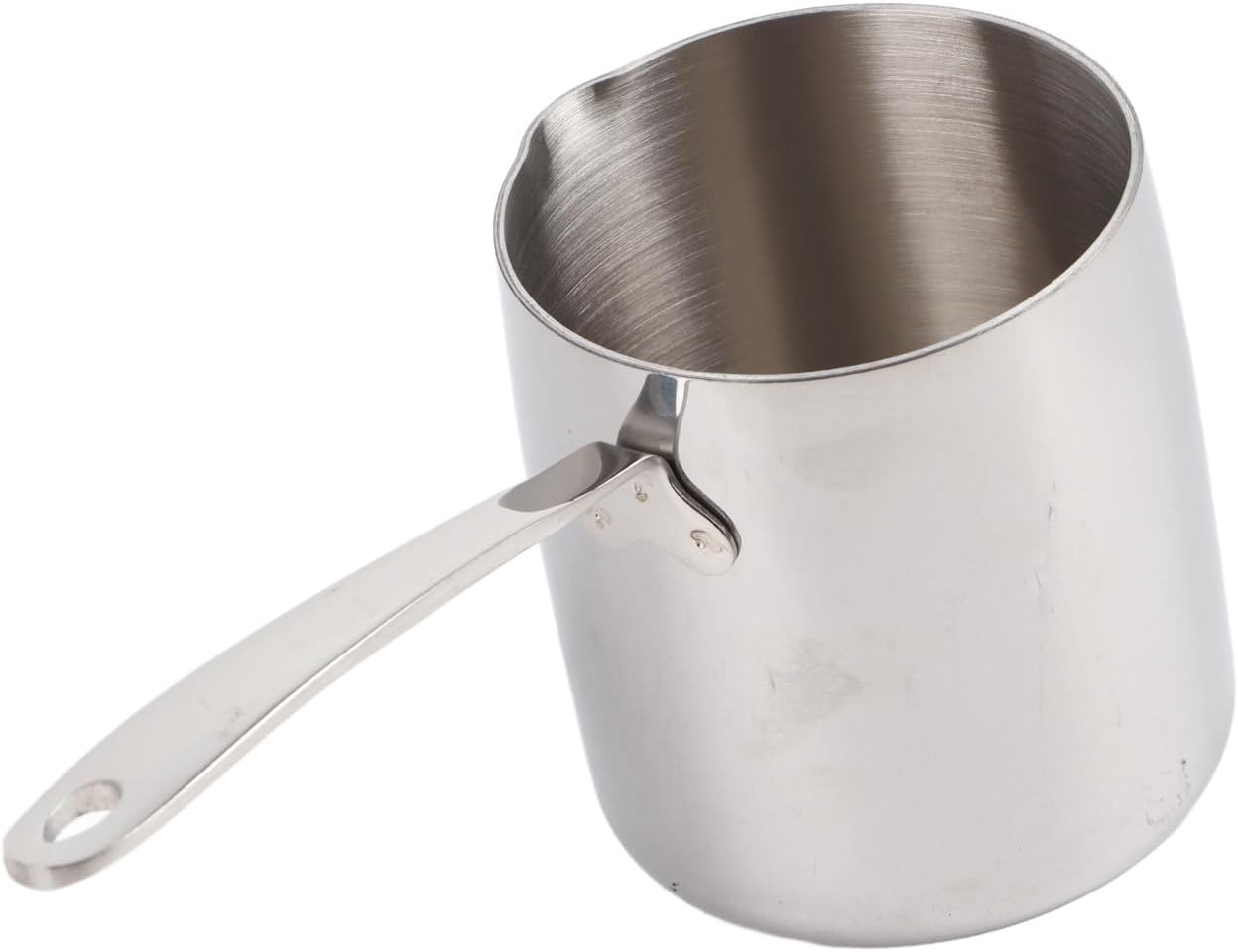 Stainless Steel Butter Warmer Pot with Quick Heat Conduction, Accurate Scales and Convenient Hole for Hanging, Ideal for Melting Butter, Heating Milk or Making Syrup (900ML)