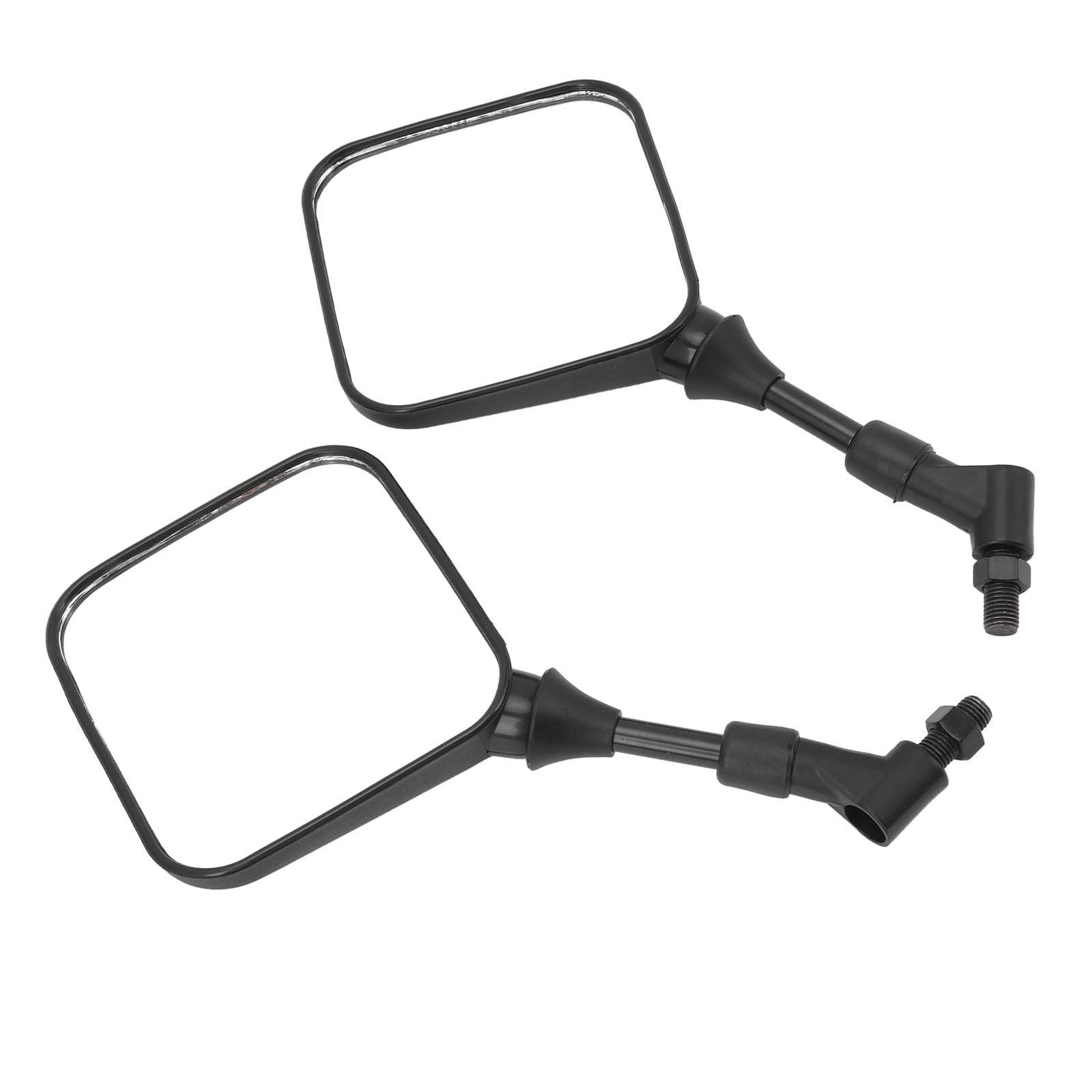 Keenso Specchietti Retrovisori Universali per Moto Specchietti Retrovisori Quadrati Regolabili a 360 Gradi con Bulloni Filettati da 10mm per la Maggior Parte delle Motociclette, Bici da
