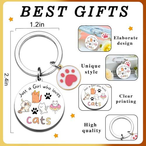 Cat Keychain Funny Keychains Cat Gifts Cute Keychain Charms Cats Accessories for Women Cats Themed Gifts for Women Bag Accessories Charms2