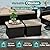 QUYZE 6 Piece Patio Furniture Set, Wicker Patio Conversation Sets with Swivel & Recline Chairs, Outdoor Sectional Sofa Sets with 2 Storage Ottoman, Outdoor Patio Recline Set for Backyard
