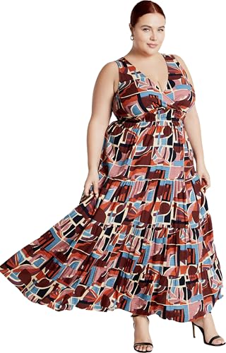Image of City Chic Women's Maxi Dress - Amara Print